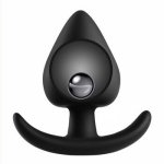 Silicone Anal Plug Dildo With Metal Ball Inside Smooth Butt Plug Anus Dilator Prostate Stimulator Buttplug Beads Trainer Sex Toy