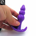 EJMW Men's Women's Butt Plug Jelly Toys Anal Real Skin Feeling Adult Sex Toy Sex Products Silicone Material ELDJ50
