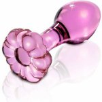 Pink Glass Butt Plug Flower Anal Dildo Tentacle Textured Sex Toys Vagina G-spot Adult Product for Women prostate