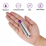 Waterproof Mini USB Rechargeable Bullet Vibrator G-spot Female Massager Stimulation Clitoris Sex Toys for Women Masturbation