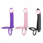 Double Penetration Vibrator 10 Speed Penis Strapon Dildo Vibrator Strap On Penis Anal Plug for Man Adult Sex Toys for Beginner