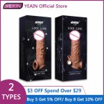 Silicone Penile Condom Expander Expands Male Chastity Toys Lengthen Cock Sleeves Dick Socks Reusable Condoms Big Dildo Strapon