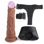 Realistic dildo skin-friendly silicone soft big penis adult homosexual leather wearable masturbator sex toy anus more exciting