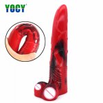 YOCY Huge Realistic Deer Dildo Long Animal Penis Realistic Blood Vessel Imitation Dildos Masturbation Adult Sex Shop Silicon Toy