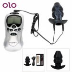 OLO Stimulator Electric Shock Anal Plug Prostate Massage Erotic Sex Toys for Women Female Masturbation