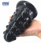 Unisex Thick Anal Plug Female Wolf Teeth Bar Dildo Sex toys for woman lesbian Health PVC G-spot raised dots stimulate sex shop