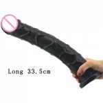 4 Color FAAK 33.5cm Long Dildo Realistic Glans Penis Clear Veins Suction Cup Huge Dong Woman Vagina Ass Stimulate Adult Sex toys