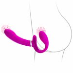 Strapless Strap-on Dildo Vibrator for Couples Strapon for Lesiban Double Penetration Vibrator Butt Plug Anal Vibrator for Women