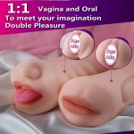 Realistic 3D Deep Throat with Tongue Teeth Maiden Artificial Vagina Suck Male Masturbator Blowjob Pocket Pussy Oral Sex Toys NEW