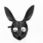 Manyjoy Fetish Head Mask BDSM Bondage Restraints Faux Leather Rabbit Mice Ear Bunny Mask Roleplay Sex Toys For couples