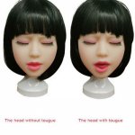 TPE tougue for Real size Oral love dolls head oral sex dolls