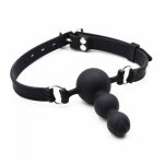 Sex Open Mouth Gag Harness Oral Fixation Band Ball Gag Anal Plug BDSM Fetish Restraint Slave Adult Games Sex Toys for Men Women