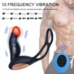 10 Speeds Anal Plug Vibrator G Spot Prostate Massager Anal Beads Butt Plug Vibrator Male Masturbation Remote Sex Toys For Women