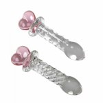 New Glass Dildo Fake Penis Beads Butt Plug Crystal Artificial Adult Female Sex Toys