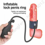 Inflatable Cock Ring Penis Pump Penis Sleeve Testicle Rings sex shop Penile Enlarger Extender Adult Erotic Sex Toys for Men BDSM