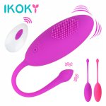 Ikoky, IKOKY Vibrating Egg for Women Sex Shop Jumping Egg G-Spot Massage Kegel Ball Vagina Vibrator Clitoris Stimulator Remote Control