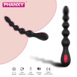 PHANXY 9 Speed Anal Beads Vibrator G Spot Vagina Clitoris Stimulator Men Vibrating Butt Plug Adult Sex Toys Male Female Massager