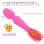 Silicone Powerful Heating Vibrators wand massager double vibrating Clitoris Stimulator adult sex toys for women Masturbation