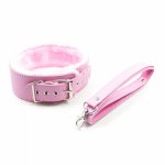 Leather neck collar with leash adult games erotic toys cosplay bdsm bondage restraints slave collar fetish sex tools for women