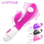 VATINE G Spot Dildo Rabbit Vibrator 30 Speed Dual Vibration Vagina Clitoris Massager Female Masturbator Sex Toys For Women