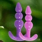 Silicone Men's Women's Butt Plug Jelly Anal Plug Toys Real Skin Feeling Adult Couple Sex Toy 01JZ 2T79