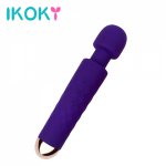 Ikoky, IKOKY Vibrators for Women Quiet Vibration AV Massager Rechargeable Dildo Vibrator Sex Toys for Woman USB Charging Adult Products