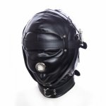 New Red/Black Leather Bondage Hood Fetish Mask Adult Games Restraints Slave BDSM Harness Headgear Sex Toys For Couples Products