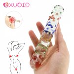 EXVOID Crystal Anal Bead Plug Pyrex Glass Dildo Vagina Stimulate Sex Shop Prostate Massage Masturbate Artificial Penis Dick