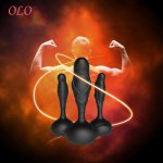 OLO Vibrating Anal Plug Sex Toy For Men 10 Speed Vibrator Adult Products Anal Beads Male Masturbator Butt Plug Prostate Massager