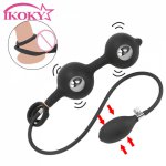 Anus Expander Male Deep Expandable Plug Inflatable Anal Beads With Rings Huge Butt Plug Prostate Massager Sex Toys for Woman