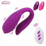 Ikoky, IKOKY Licking Dildo Vibrators 12 Speed Vagina Stimulator G-spot Massager Sex Toys for Women Wireless Remote Control Vibrator