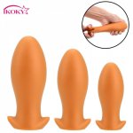 Ikoky, IKOKY Butt Plug Erotic Toys Big Anal Beads Anus Stimulator Sex Toys For Woman Man Huge Size Soft Anal Plug Prostate Massager