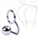 Anal Hook Stainless Steel Butt Plug Ball Hole 40mm/45mm/50mm Penis Cock Ring Metal Chastity Device Couple Sex Toys For Women Men