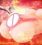 Male Realistic Artificial Vaginal Ass Double-pass Masturbation Silicone Doll Sex Toy for Men