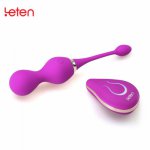Leten USB Charge Remote Intelligent 10 Speed Kegel Exercise Vaginal Balls Ben Wa balls vagina tighter G Spot sex toys for women