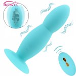 IKOKY Dildo Anal Vibrator Clitoris Vibrator Prostate Massager  Butt Plug Wireless  Control  Strong Sucker Sex Toys