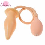 Expando Inflatable Butt Plug, Flesh 6 inch anal Expandable make your anal pleasure, Dropship Anal Sex Toys of adult product