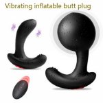 Wireless Remote Control Male Prostate Massager Inflatable Anal Plug Vibrating Butt Plug Anal Expansion Vibrator Sex Toys For Men