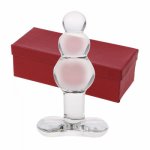 Crystal Butt Plugs Pyrex Glass Anal Dildo Ball Bead Fake Penis Female Masturbation Sex Toy 11*4*3.8*2.2cm