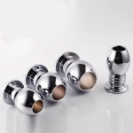 Metal Hollow Anal Plug Douche Enema Prostata Massager  Gay Peep Vaginal Butt Plug Anal Dilator Adult Sex Toys For Woman Men