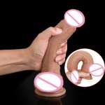 Double Layer Silicone Big Dildo Sucker Surreal Man-Made Penis Vagina Anal Stimulator Female Masturbation Cock Gay Sex Sex Toy