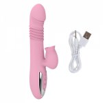 G Spot Tongue Licking Vibrator Rabbit Dildo with 7 Vibration Mode & 3 Powerful Thrusting Clitoris Stimulation Sex Toys for Women