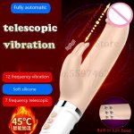 New Realistic Dildo Automatic Heated Telescopic large Dildos Vibrators For Women Masturbator Retractable Penis Vibrator Sex Toys