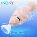 IKOKY Oral Sex Suction Sex Toys For Woman Dildo Sucking Vibrator  Nipples G-Spot Massage 6 Suction Modes Vibrating Sucker