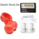 Electro Shock Scrotum Delay Stimulation Medical Theme Toy Ball Male Chastity Device Sex Crusher Scrotum Stretcher  Toys For Men