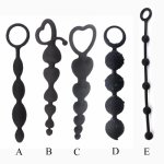 5 Types Silicone Anal Beads Plug G-spot Prostate Massager Butt Plug Sex Toys For Woman Men Pull Ring Butt Dilator SM Erotic Shop