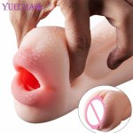 YUECHAO Vagina Sex Toys for Men Pocket Pussy Toy Realistic Vagina Oral Mouth Virgin Cup Male Masturbator Vagina Mouth adult toys