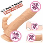 Huge Realistic Dildo Dual Density Silicone Cock with Strong Suction Cup Lifelike Penis Sex Toys Adult Woman Masturbate Products