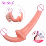 Realistic Jelly Dildo Anal Plug Sex Toys For Woman or Couple Dual Sided Artificial Penis Masturbator Penile Sucker for Sex Shop