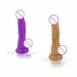 Artificial Skin Feeling Liquid Silicone Color Dildo Granular Clitoral Stimulation Realistic Dildo G spot Suction Cup Sex Toy